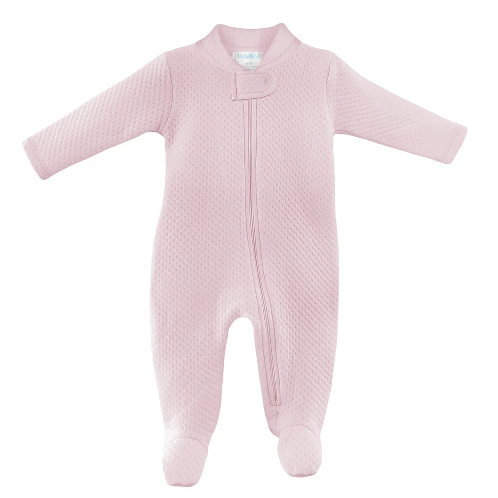 Lyda Baby Quilted Collection Footie Pink - Fun & Fancy Children's Boutique