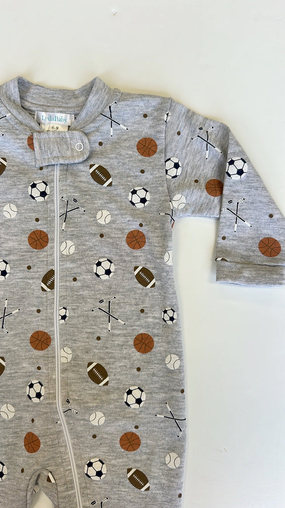 Lyda Baby Zipper One Piece All Star Winter Sports - Fun & Fancy Children's Boutique