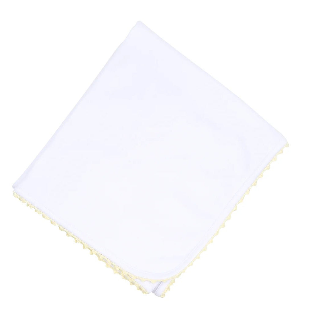 Magnolia Baby Baby Joy Embroidered Receiving Blanket Yellow - Fun & Fancy Children's Boutique