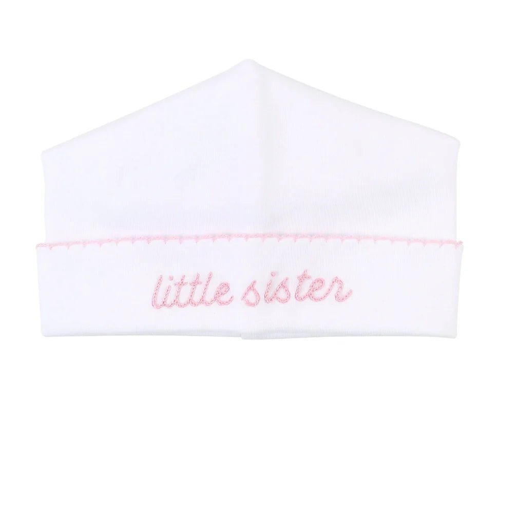 Magnolia Baby Brother and Sister Embroidered Hat Pink - Fun & Fancy Children's Boutique