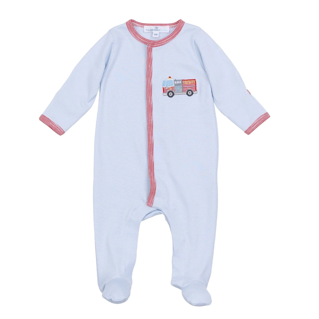 Magnolia Baby Footie Hero Brigade - Fun & Fancy Children's Boutique