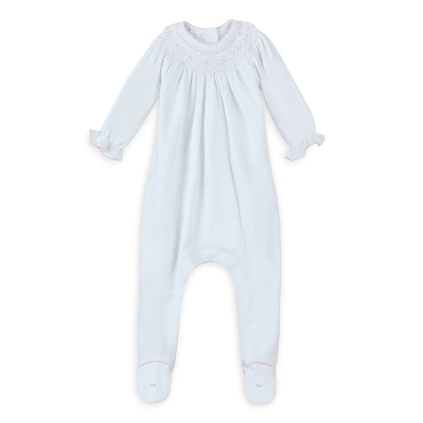 Magnolia Baby Lizzie and Landon's Bishop Girl Footie Pink - Fun & Fancy Children's Boutique