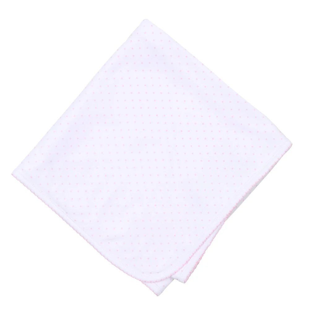 Magnolia Baby Mini Dots Receiving Blanket Pink - Fun & Fancy Children's Boutique