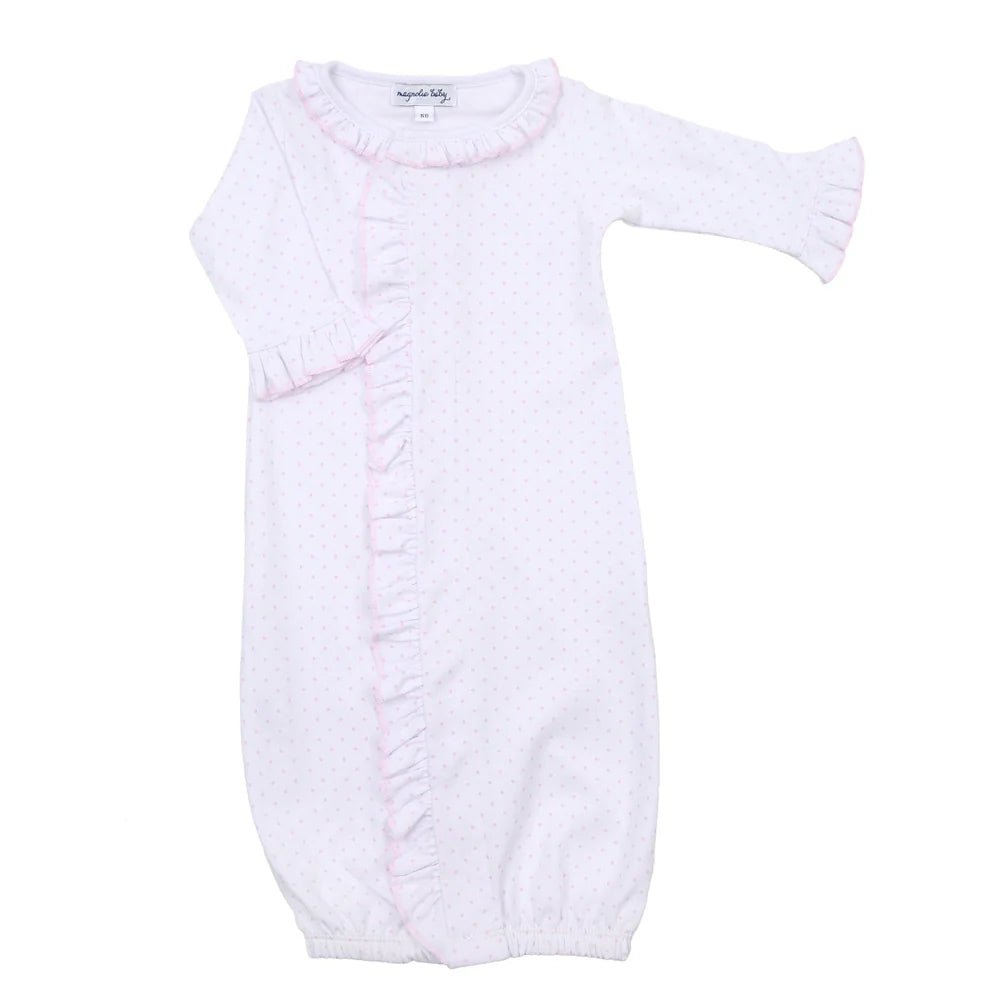 Magnolia Baby Mini Dots Ruffle Front Converter Pink - Fun & Fancy Children's Boutique