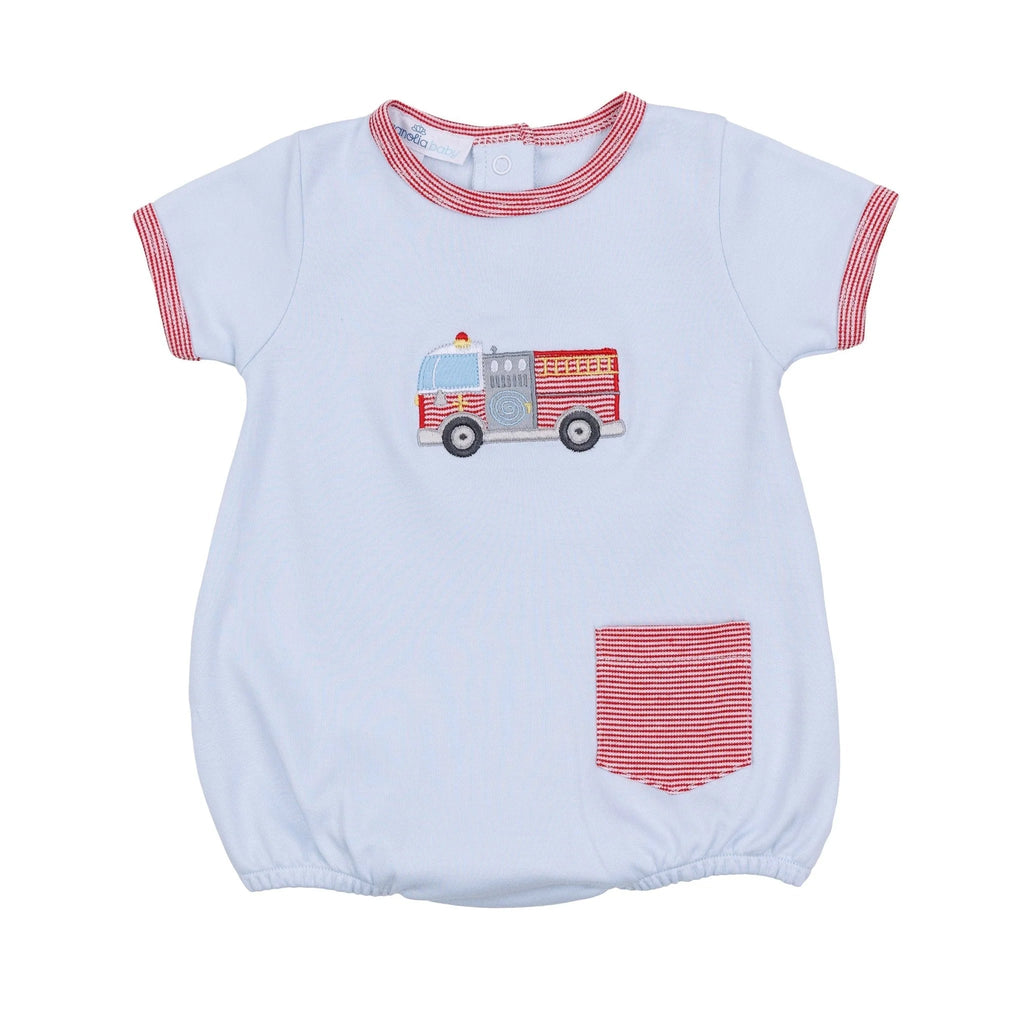 Magnolia Baby Short Sleeve Bubble Hero Brigade - Fun & Fancy Children's Boutique
