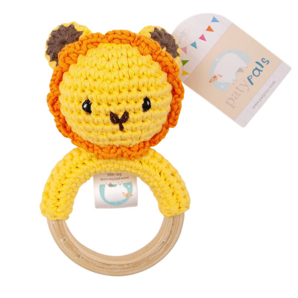 Paty Inc 6" Rattle Crocheted Lion - Fun & Fancy Children's Boutique
