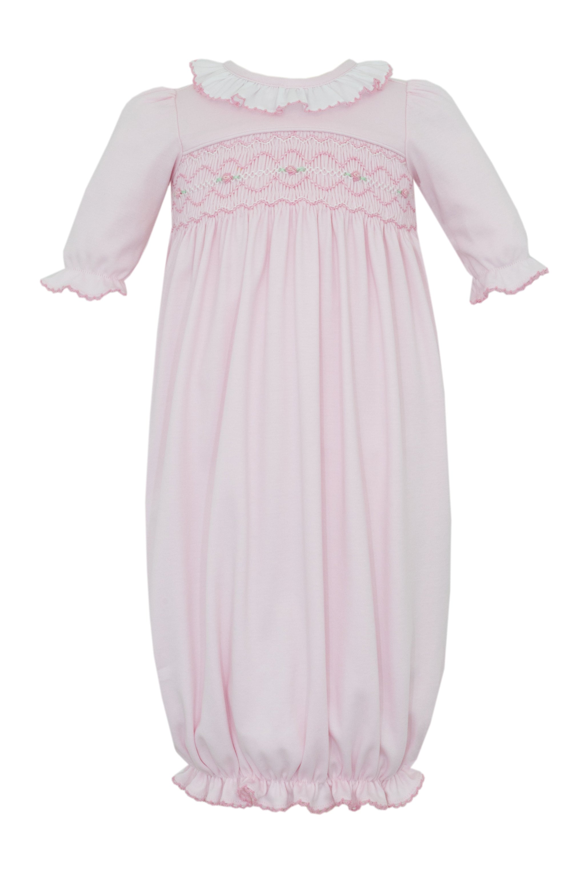 Petit Bebe Elizabeth Pink Knit Gown Fun & Fancy Children's Boutique Petit Bebe Elizabeth Pink Knit Gown Fun & Fancy Children's Boutique