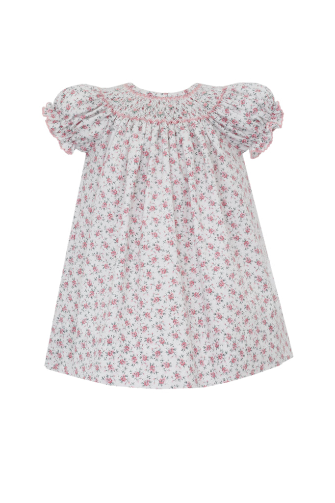 Petit Bebe Jasmine Pink English Garden Floral Short Sleeve Bishop - Fun & Fancy Children's Boutique