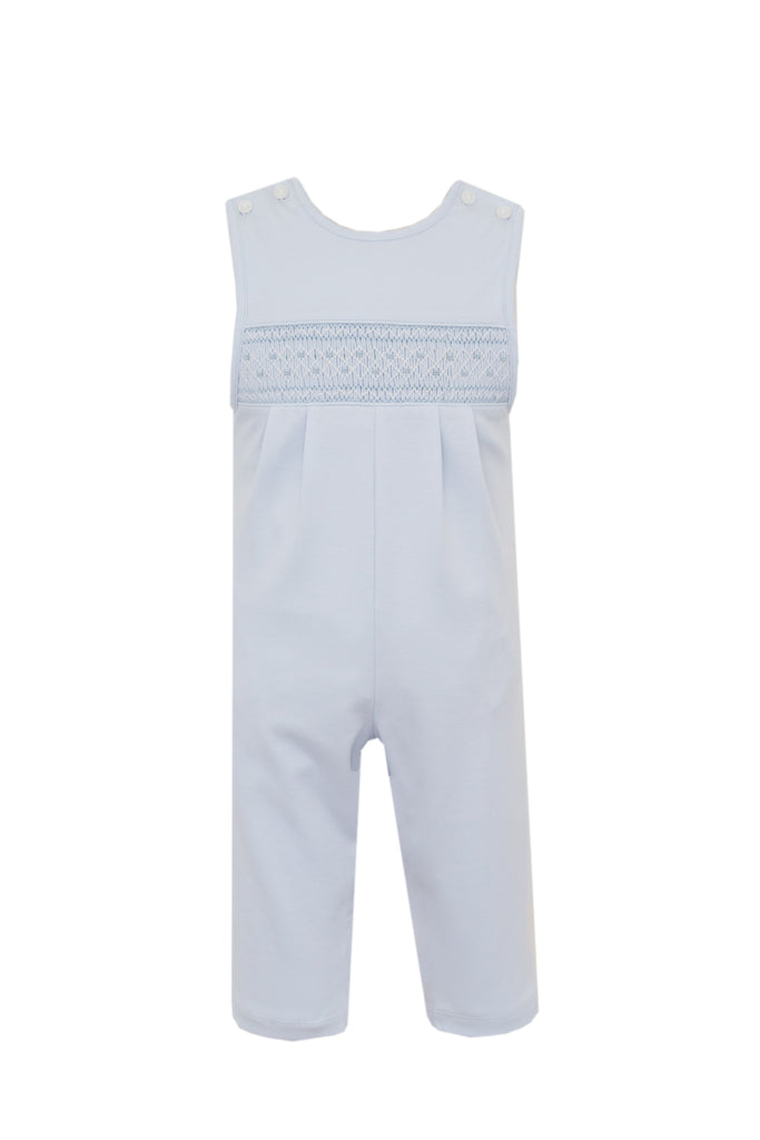 Petit Bebe Marcos Light Blue Knit Longall with White Knit Shirt - Fun & Fancy Children's Boutique