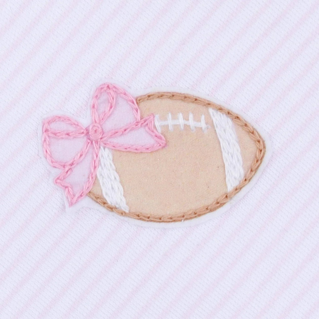 Touchdown Cutie Embroidered Ruffle Flutters Diaper Cover Set Pink - Fun & Fancy Children's Boutique