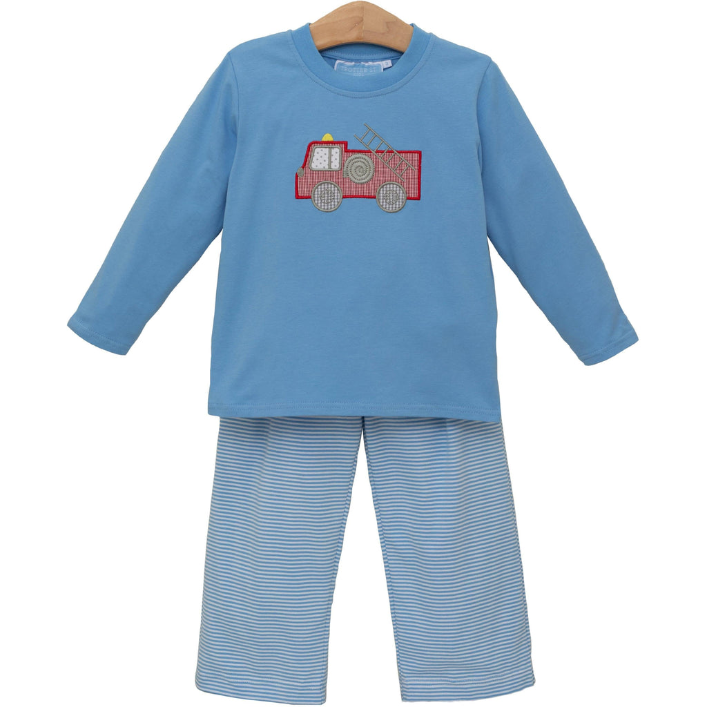 Trotter Street Kids Fire Truck Pant Set - Fun & Fancy Children's Boutique