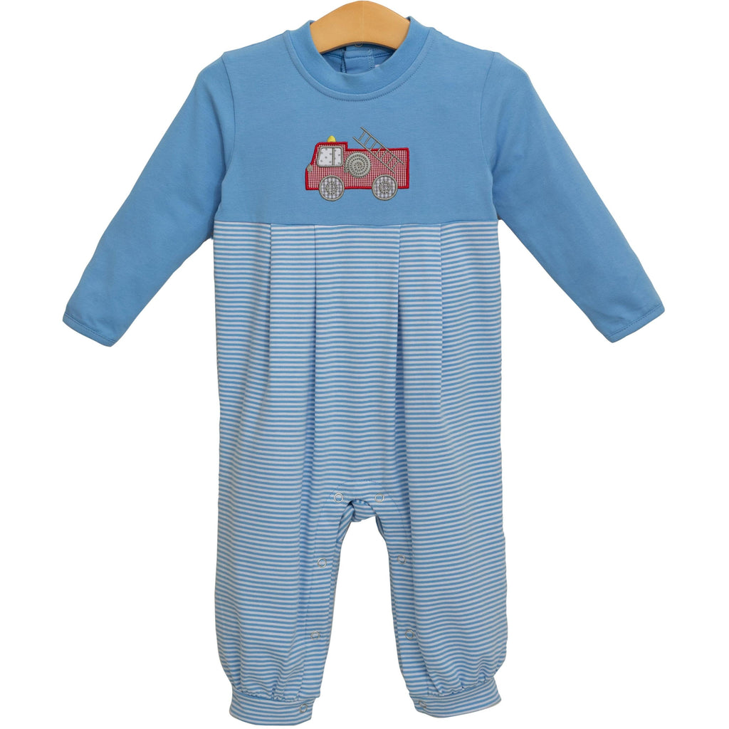 Trotter Street Kids Fire Truck Romper - Fun & Fancy Children's Boutique