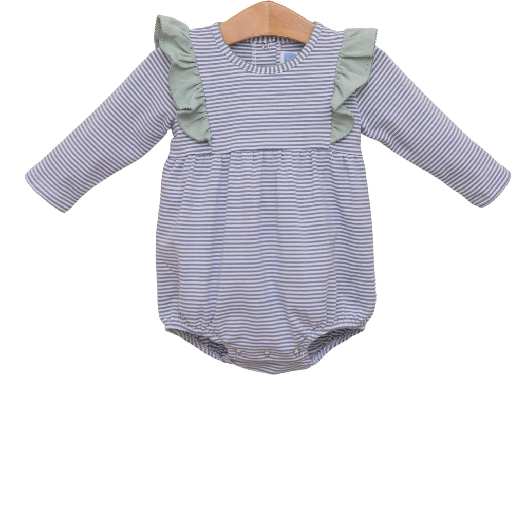 Trotter Street Kids Madison Bubble Dusty Blue Stripe/Sage Green - Fun & Fancy Children's Boutique