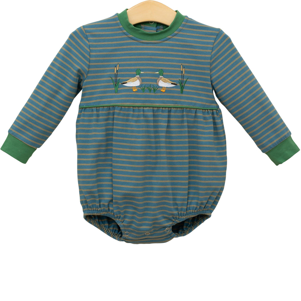 Trotter Street Kids Mallard Embroidery Bubble - Fun & Fancy Children's Boutique