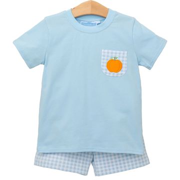 Trotter Street Kids Pumpkin Short Set - Fun & Fancy Children's Boutique