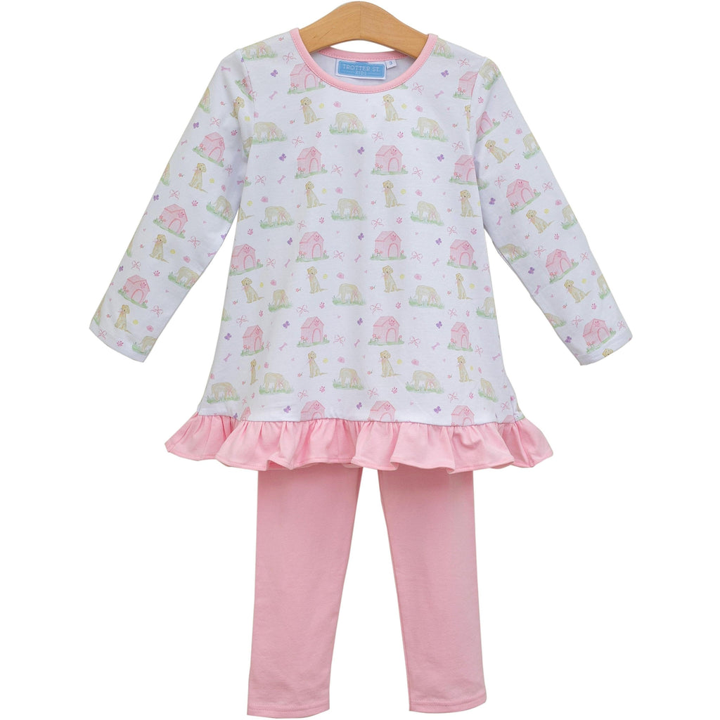 Trotter Street Kids Puppy Pals Ruffle Pants Set - Fun & Fancy Children's Boutique