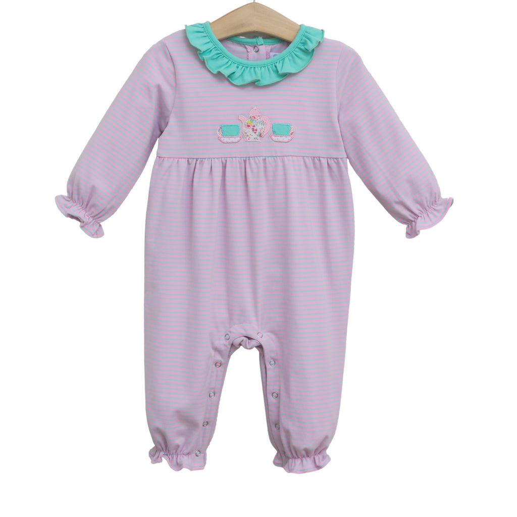 Trotter Street Kids Tea Party Romper - Fun & Fancy Children's Boutique