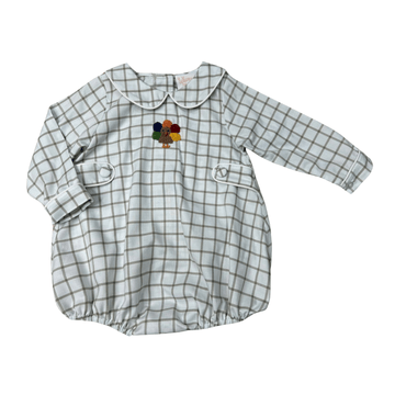 Whimsy Bay Turkey Time Peter Pan Collared Bubble - Fun & Fancy Children's Boutique