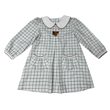 Whimsy Bay Turkey Time Pleat Collared Dress - Fun & Fancy Children's Boutique