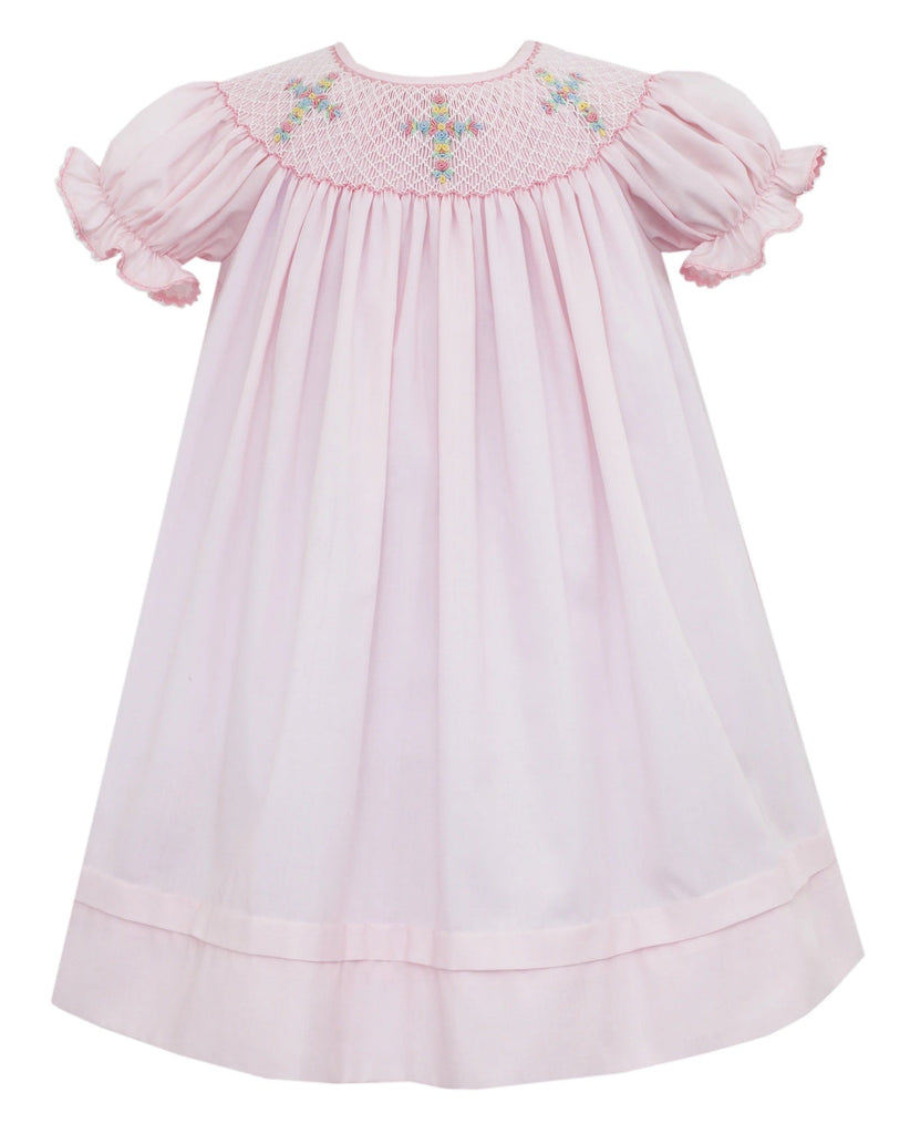 Anavini Crosses Short Sleeve Bishop Pink - Fun & Fancy Children's Boutique