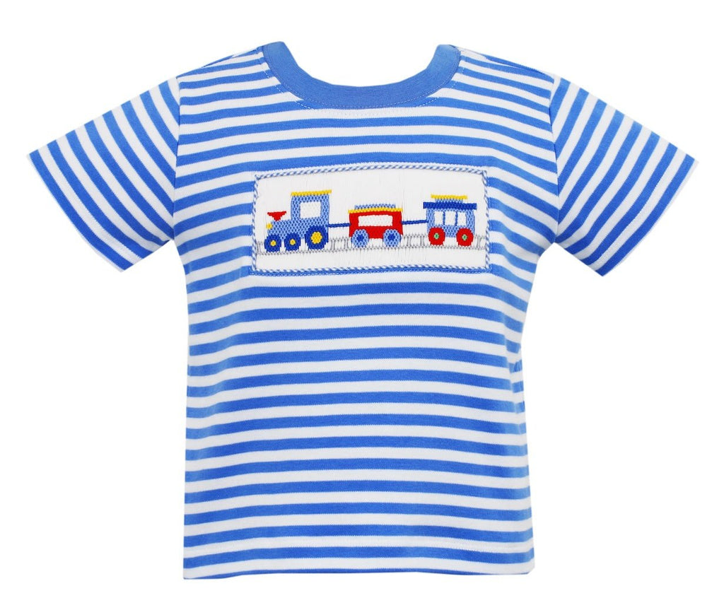Anavini Smocked T-Shirt Train - Fun & Fancy Children's Boutique