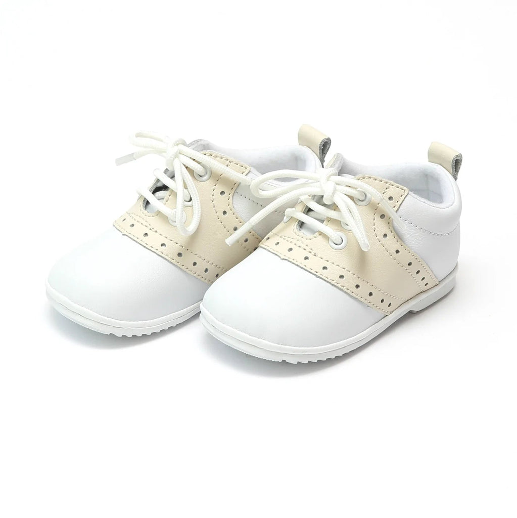 Austin Beige Leather Saddle Oxford Shoe (Baby) - Fun & Fancy Children's Boutique