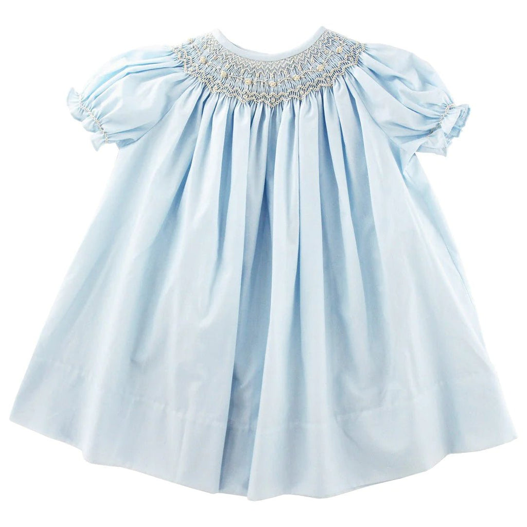 Bailey Boys Bishop Blue with Ivory Rosebuds - Fun & Fancy Children's Boutique