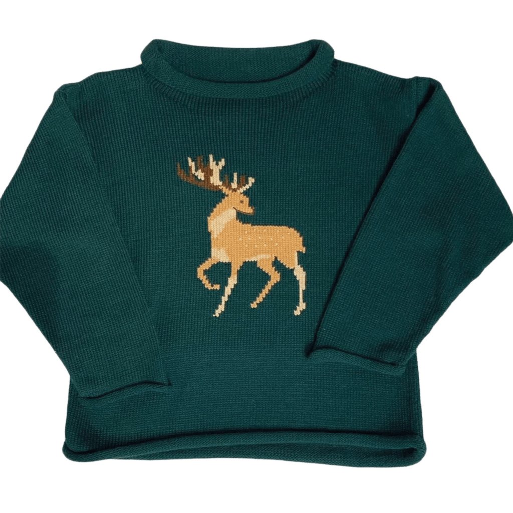 Bailey Boys Rollneck Sweater Deer Forest - Fun & Fancy Children's Boutique