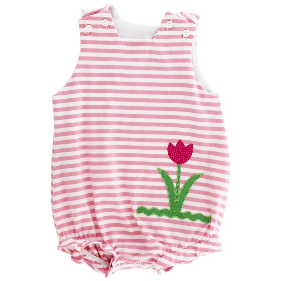 Bailey Boys Tulips Knit Infant Bubble - Fun & Fancy Children's Boutique