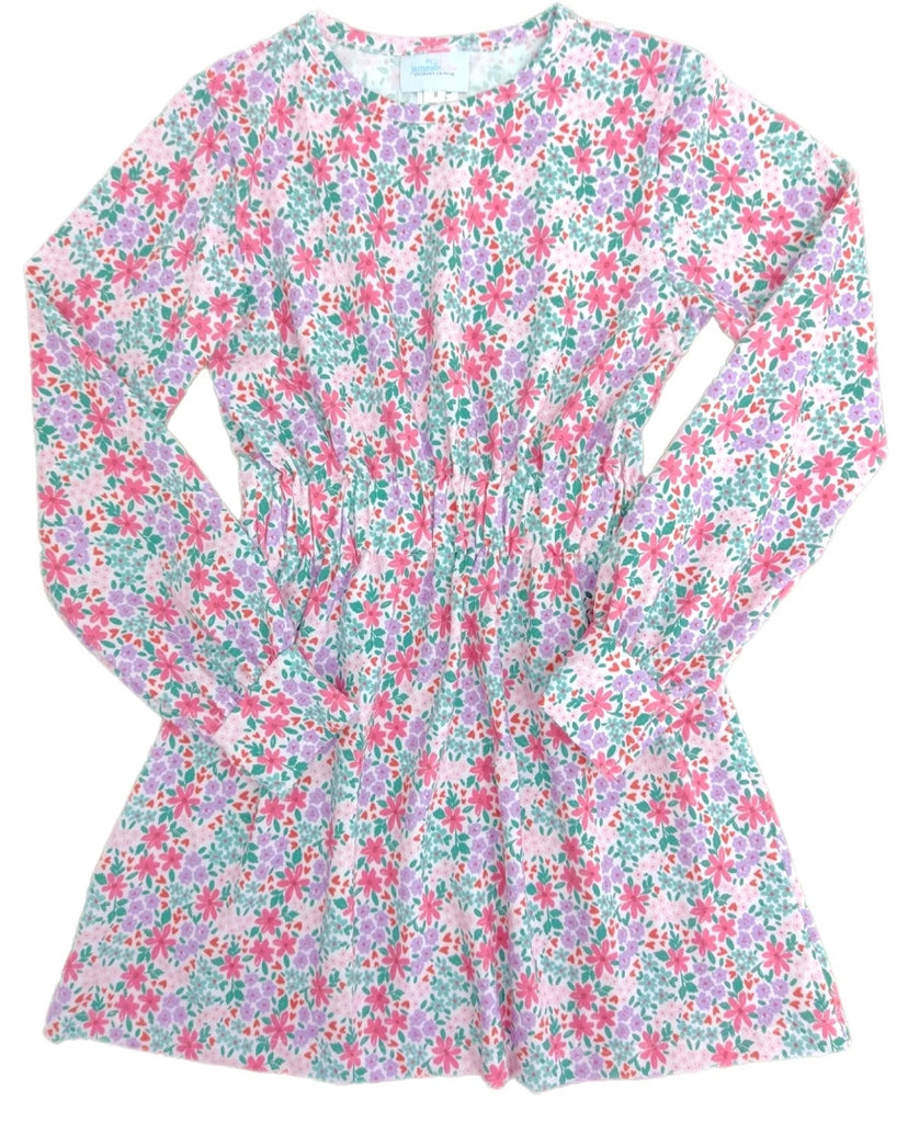 BE Elizabeth Bright Floral Pima Knit Dress - Fun & Fancy Children's Boutique