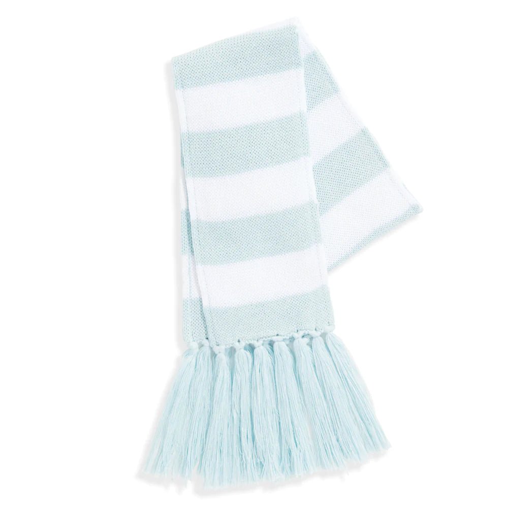 bella bliss Striped Knit Scarf Light Blue - Fun & Fancy Children's Boutique