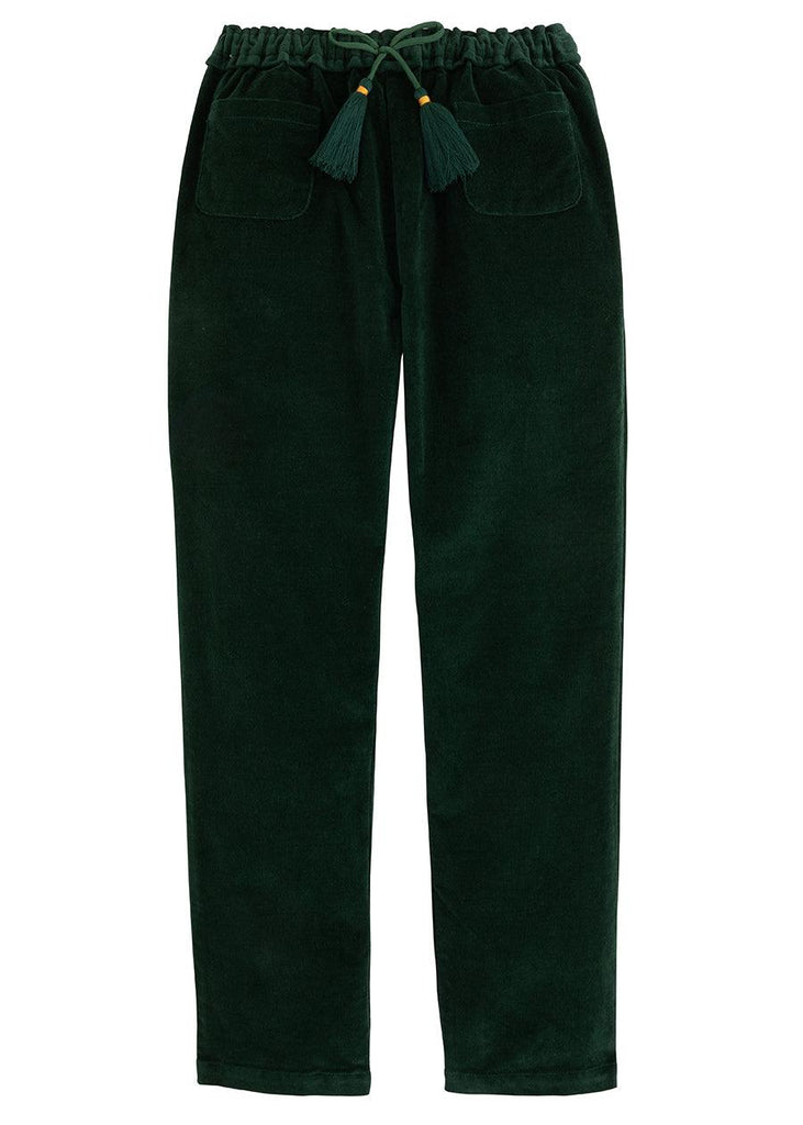 Bisby Pocket Pull on Pant Emerald Vel - Fun & Fancy Children's Boutique