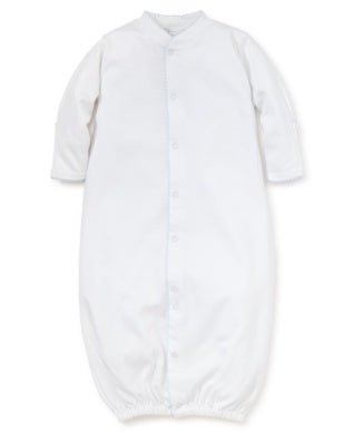 Kissy Kissy Basics Converter Gown White with Light Blue - Fun & Fancy Children's Boutique