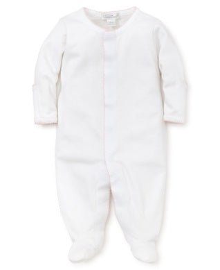 Kissy Kissy Basics Footie White with Pink - Fun & Fancy Children's Boutique