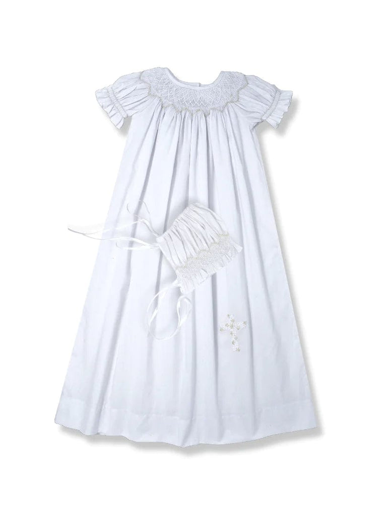 Lullaby Set Rosebud Day Gown Set Cross - Fun & Fancy Children's Boutique