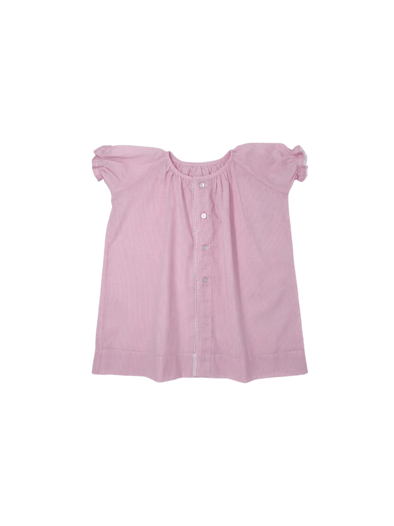Lullaby Set Vintage Daygown Pink Check - Fun & Fancy Children's Boutique