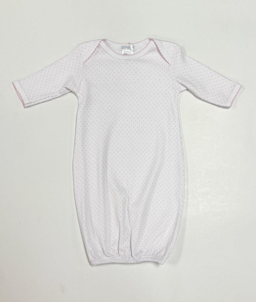 Lyda Baby Tiny Pink Dot Gown - Fun & Fancy Children's Boutique