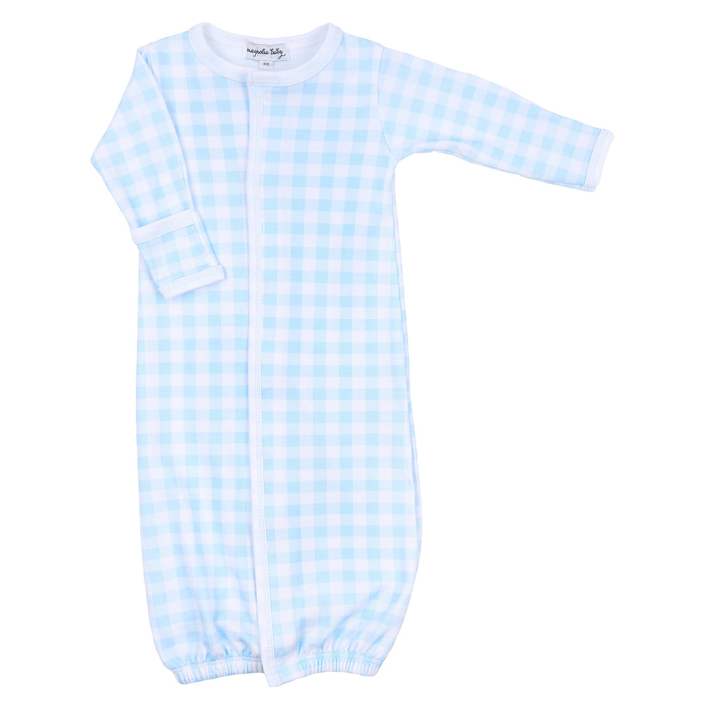 Magnolia Baby Baby Checks Spring 24 Boy Converter Blue - Fun & Fancy Children's Boutique