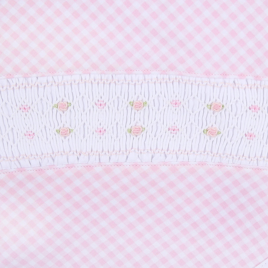 Magnolia Baby Baby Checks Spring 24 Collared Flutters Bubble Pink - Fun & Fancy Children's Boutique
