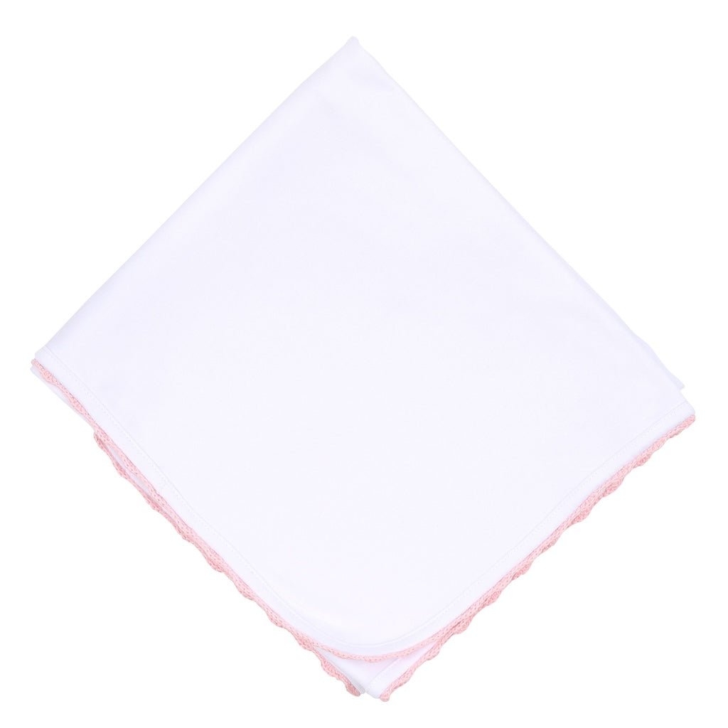 Magnolia Baby Baby Joy Spring 24 Embroidered Receiving Blanket Pink - Fun & Fancy Children's Boutique