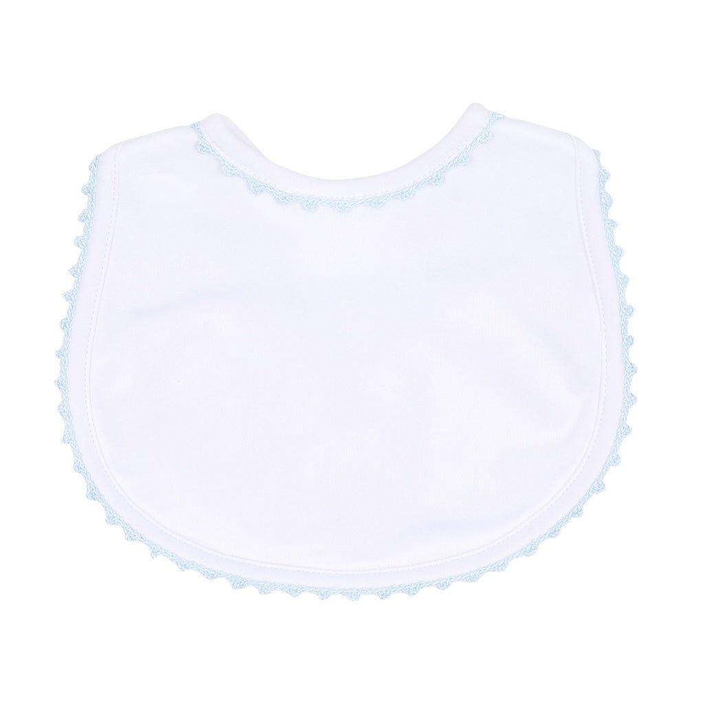 Magnolia Baby Baby Joy Spring24 Embroidered Bib Light Blue - Fun & Fancy Children's Boutique