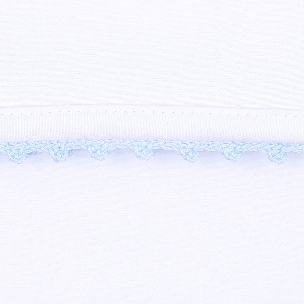 Magnolia Baby Baby Joy Spring24 Embroidered Burp Cloth Light Blue - Fun & Fancy Children's Boutique