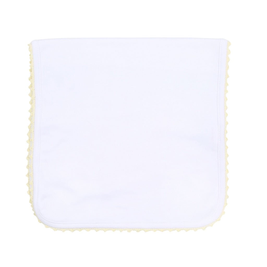 Magnolia Baby Baby Joy Spring24 Embroidered Burp Cloth Yellow - Fun & Fancy Children's Boutique