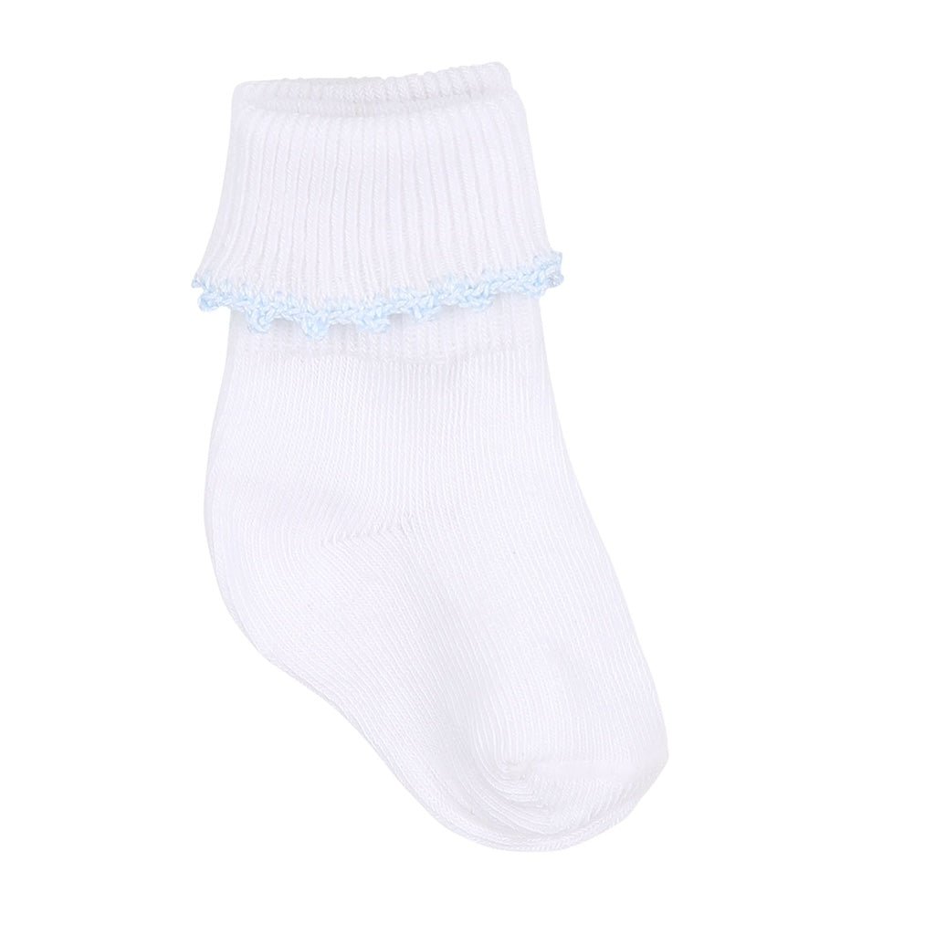 Magnolia Baby Baby Joy Spring24 Embroidered Socks Light Blue - Fun & Fancy Children's Boutique