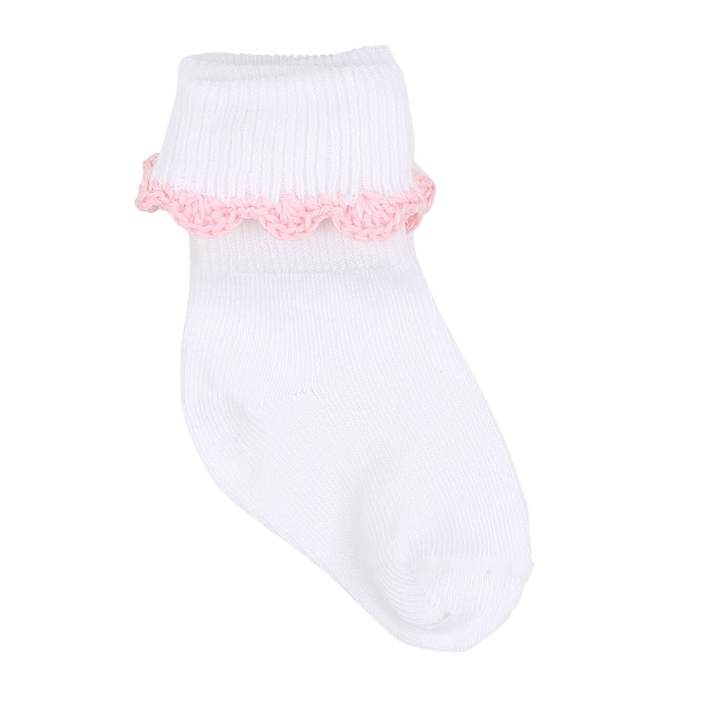 Magnolia Baby Baby Joy Spring24 Embroidered Socks Pink - Fun & Fancy Children's Boutique