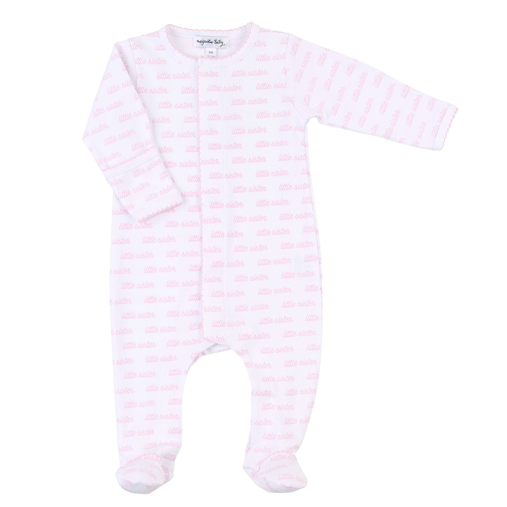 Magnolia Baby Brother and Sister Printed Footie Pink - Fun & Fancy Children's Boutique