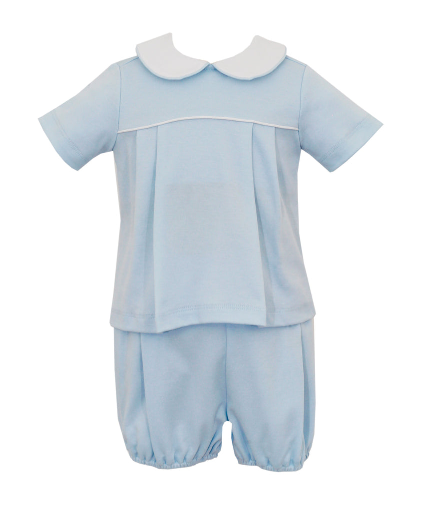 Petit Bebe Diaper Set Blue Knit - Fun & Fancy Children's Boutique