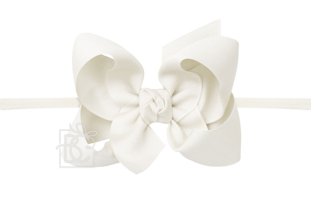 Phose Hdband LBow Ant.White One Size - Fun & Fancy Children's Boutique