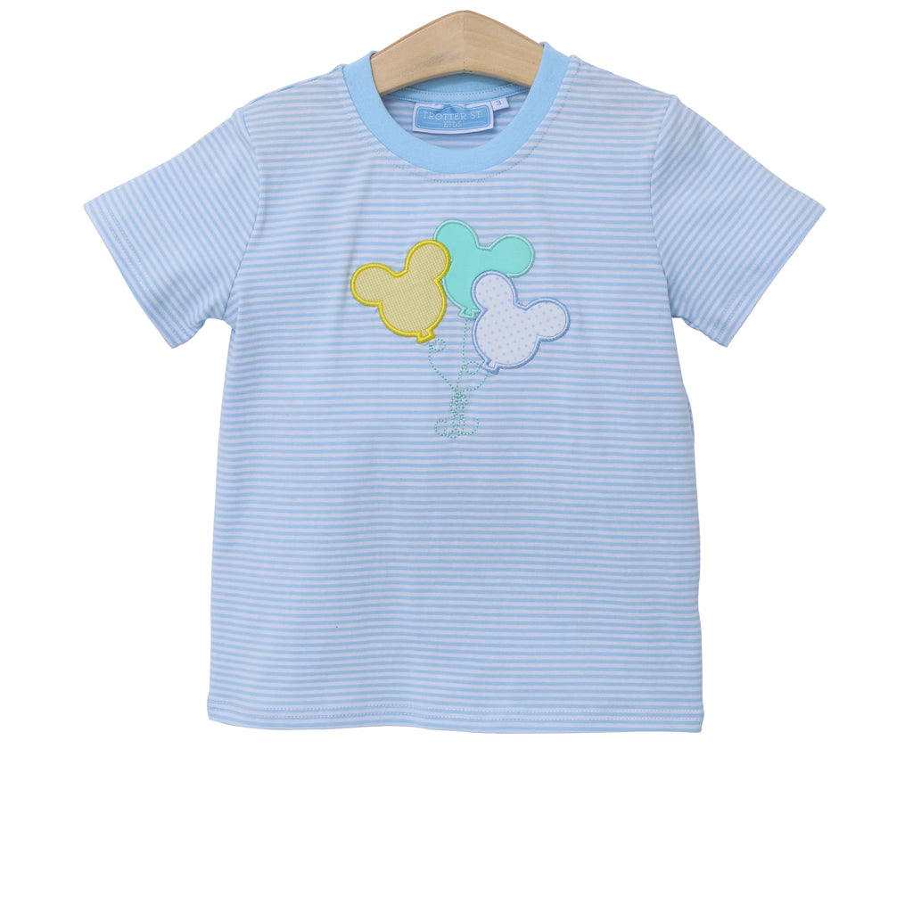 Trotter Street Kids Mouse Balloon Applique Shirt - Fun & Fancy Children's Boutique
